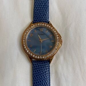 Stauer Blue Rose gold looking and Bedazzled Face Women’s Watch
